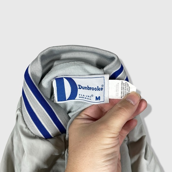 Dunbrooke Varsity Jacket Mens M Gray NIBCO Corporate Bomber Vintage 80s - Picture 3 of 7